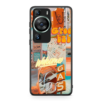 Θήκη Huawei P60 Groovy Babe από τη Smartfits με σχέδιο στο πίσω μέρος και μαύρο περίβλημα | Huawei P60 Groovy Babe Case with Colorful Back and Black Bezels