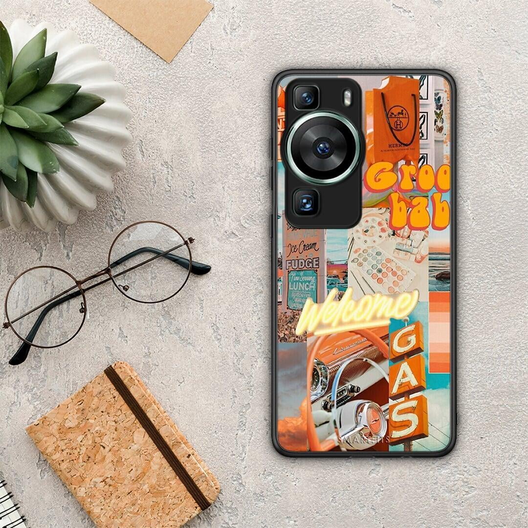 Θήκη Huawei P60 Groovy Babe από τη Smartfits με σχέδιο στο πίσω μέρος και μαύρο περίβλημα | Huawei P60 Groovy Babe Case with Colorful Back and Black Bezels