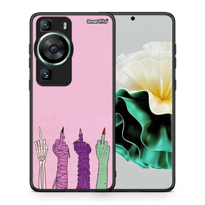 Θήκη Huawei P60 Halloween Be A Lady από τη Smartfits με σχέδιο στο πίσω μέρος και μαύρο περίβλημα | Huawei P60 Halloween Be A Lady Case with Colorful Back and Black Bezels