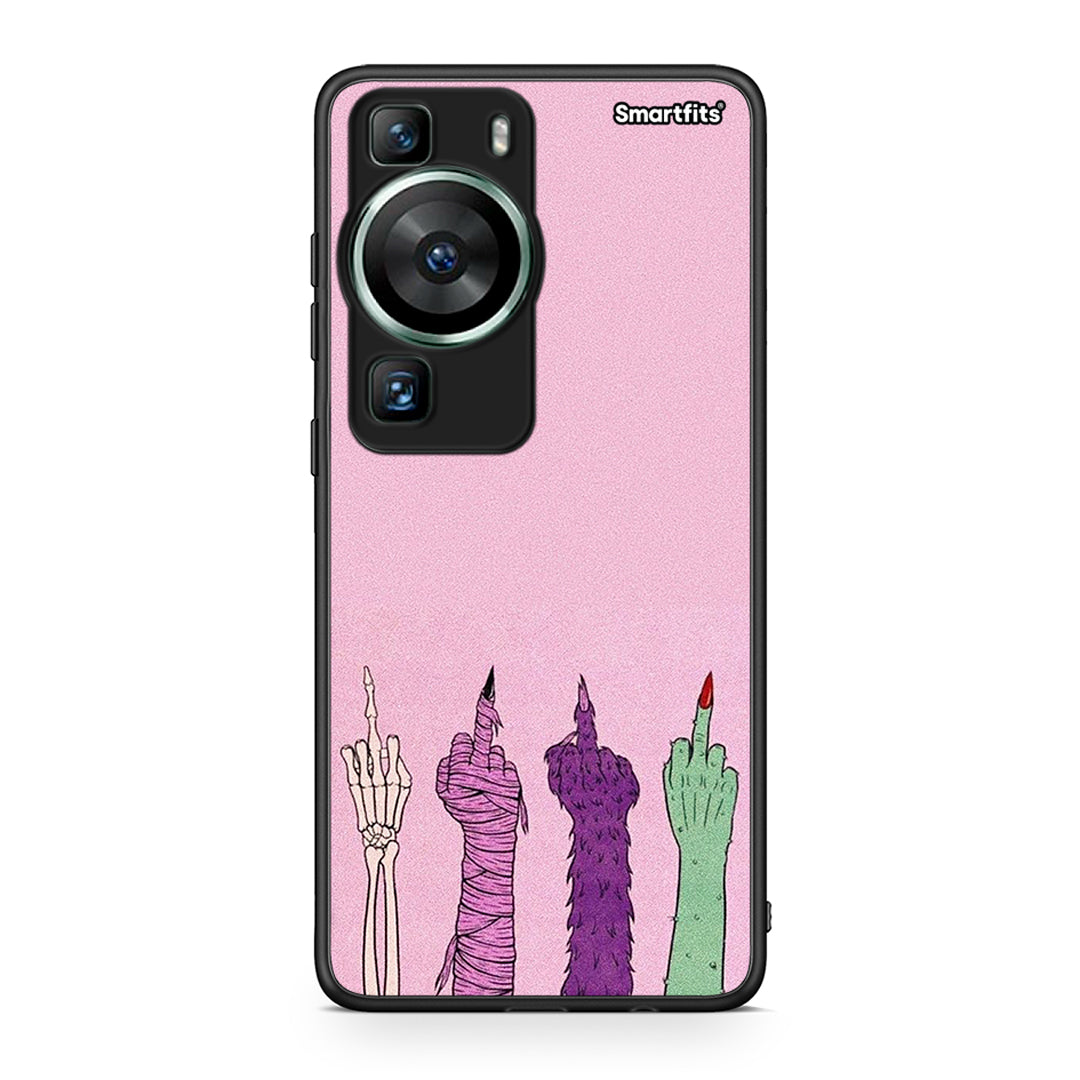 Θήκη Huawei P60 Halloween Be A Lady από τη Smartfits με σχέδιο στο πίσω μέρος και μαύρο περίβλημα | Huawei P60 Halloween Be A Lady Case with Colorful Back and Black Bezels