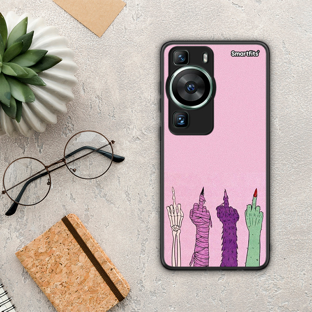 Θήκη Huawei P60 Halloween Be A Lady από τη Smartfits με σχέδιο στο πίσω μέρος και μαύρο περίβλημα | Huawei P60 Halloween Be A Lady Case with Colorful Back and Black Bezels
