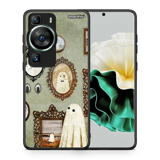 Θήκη Huawei P60 Halloween Ghost Season από τη Smartfits με σχέδιο στο πίσω μέρος και μαύρο περίβλημα | Huawei P60 Halloween Ghost Season Case with Colorful Back and Black Bezels
