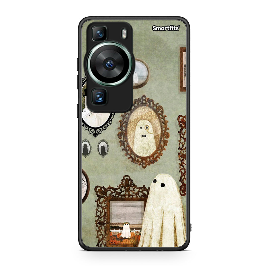 Θήκη Huawei P60 Halloween Ghost Season από τη Smartfits με σχέδιο στο πίσω μέρος και μαύρο περίβλημα | Huawei P60 Halloween Ghost Season Case with Colorful Back and Black Bezels