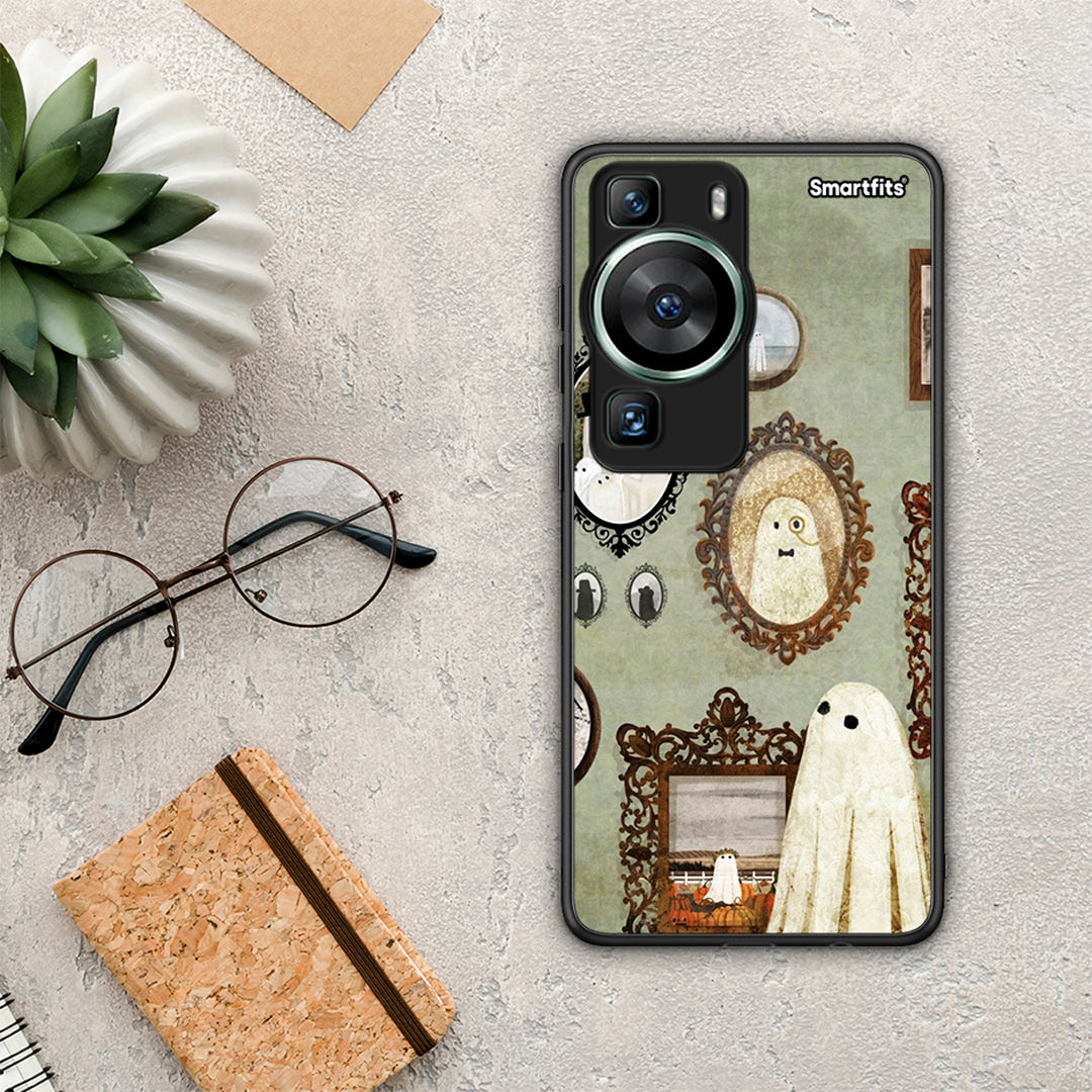 Θήκη Huawei P60 Halloween Ghost Season από τη Smartfits με σχέδιο στο πίσω μέρος και μαύρο περίβλημα | Huawei P60 Halloween Ghost Season Case with Colorful Back and Black Bezels