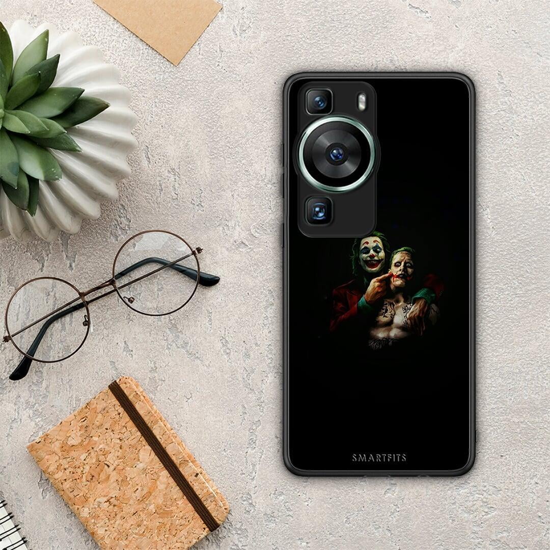Θήκη Huawei P60 Hero Clown από τη Smartfits με σχέδιο στο πίσω μέρος και μαύρο περίβλημα | Huawei P60 Hero Clown Case with Colorful Back and Black Bezels