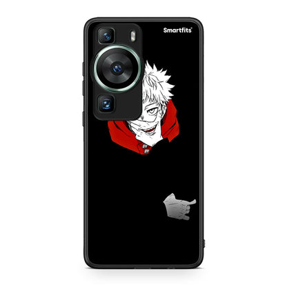 Θήκη Huawei P60 Itadori Anime από τη Smartfits με σχέδιο στο πίσω μέρος και μαύρο περίβλημα | Huawei P60 Itadori Anime Case with Colorful Back and Black Bezels