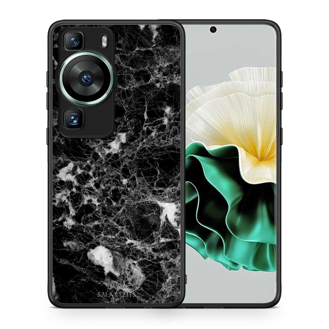 Θήκη Huawei P60 Marble Male από τη Smartfits με σχέδιο στο πίσω μέρος και μαύρο περίβλημα | Huawei P60 Marble Male Case with Colorful Back and Black Bezels