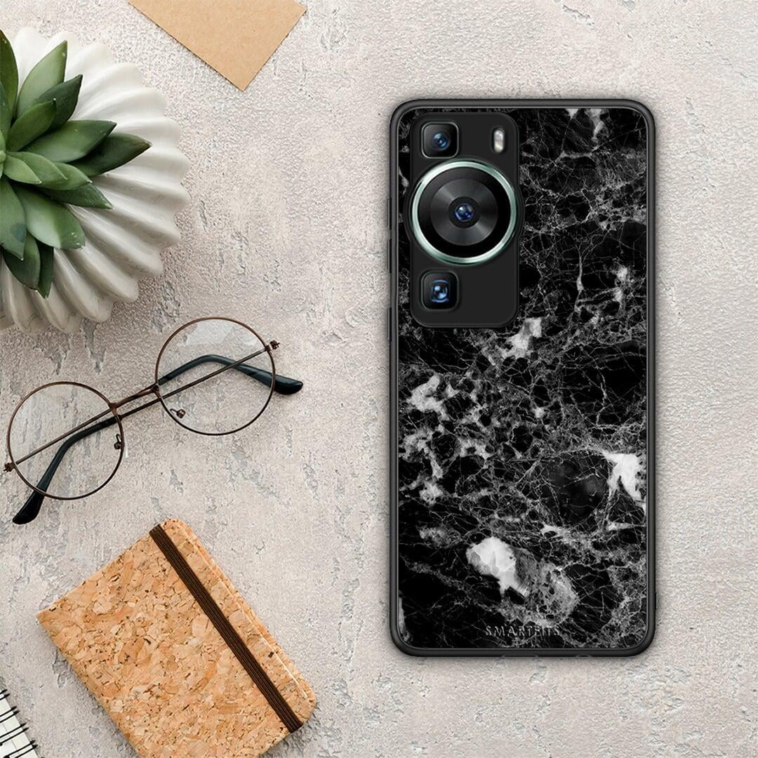 Θήκη Huawei P60 Marble Male από τη Smartfits με σχέδιο στο πίσω μέρος και μαύρο περίβλημα | Huawei P60 Marble Male Case with Colorful Back and Black Bezels