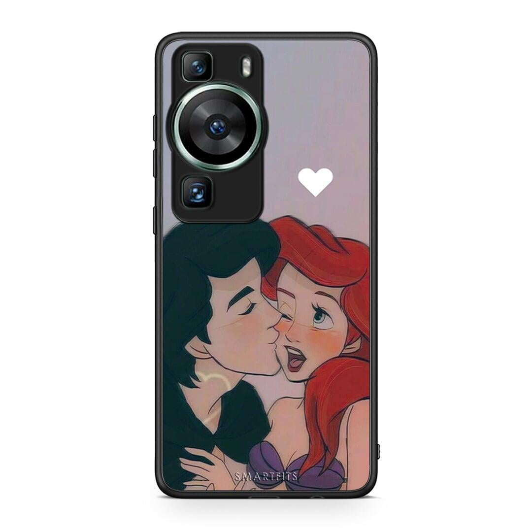 Θήκη Huawei P60 Mermaid Couple από τη Smartfits με σχέδιο στο πίσω μέρος και μαύρο περίβλημα | Huawei P60 Mermaid Couple Case with Colorful Back and Black Bezels
