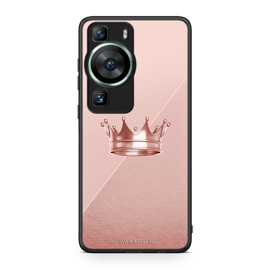 Θήκη Huawei P60 Minimal Crown από τη Smartfits με σχέδιο στο πίσω μέρος και μαύρο περίβλημα | Huawei P60 Minimal Crown Case with Colorful Back and Black Bezels