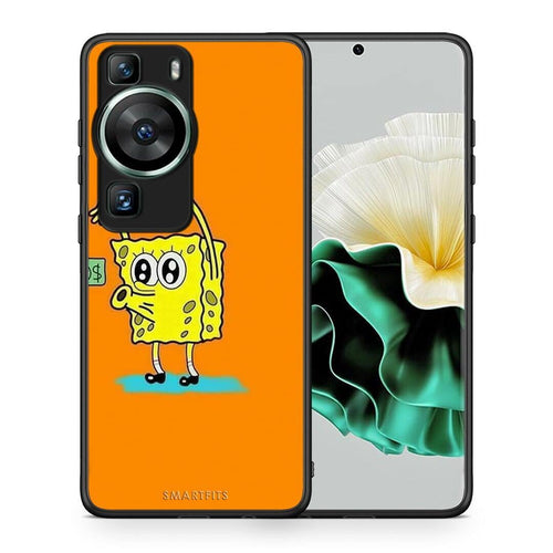 Θήκη Huawei P60 No Money 2 από τη Smartfits με σχέδιο στο πίσω μέρος και μαύρο περίβλημα | Huawei P60 No Money 2 Case with Colorful Back and Black Bezels