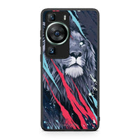 Thumbnail for Θήκη Huawei P60 PopArt Lion Designer από τη Smartfits με σχέδιο στο πίσω μέρος και μαύρο περίβλημα | Huawei P60 PopArt Lion Designer Case with Colorful Back and Black Bezels