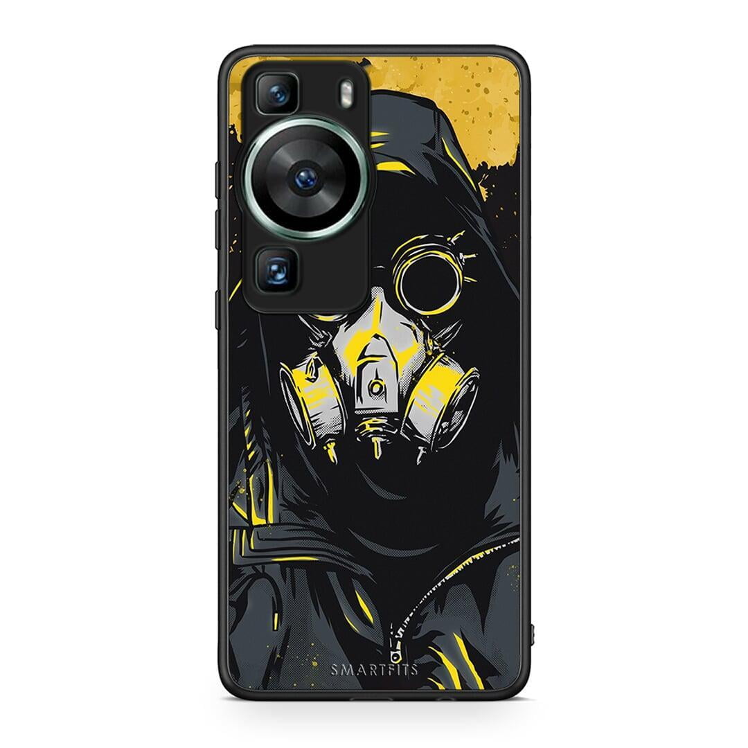 Θήκη Huawei P60 PopArt Mask από τη Smartfits με σχέδιο στο πίσω μέρος και μαύρο περίβλημα | Huawei P60 PopArt Mask Case with Colorful Back and Black Bezels