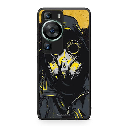 Θήκη Huawei P60 PopArt Mask από τη Smartfits με σχέδιο στο πίσω μέρος και μαύρο περίβλημα | Huawei P60 PopArt Mask Case with Colorful Back and Black Bezels