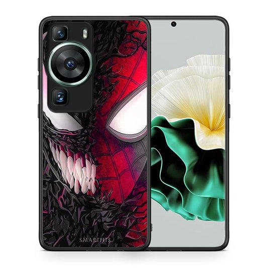 Θήκη Huawei P60 PopArt SpiderVenom από τη Smartfits με σχέδιο στο πίσω μέρος και μαύρο περίβλημα | Huawei P60 PopArt SpiderVenom Case with Colorful Back and Black Bezels