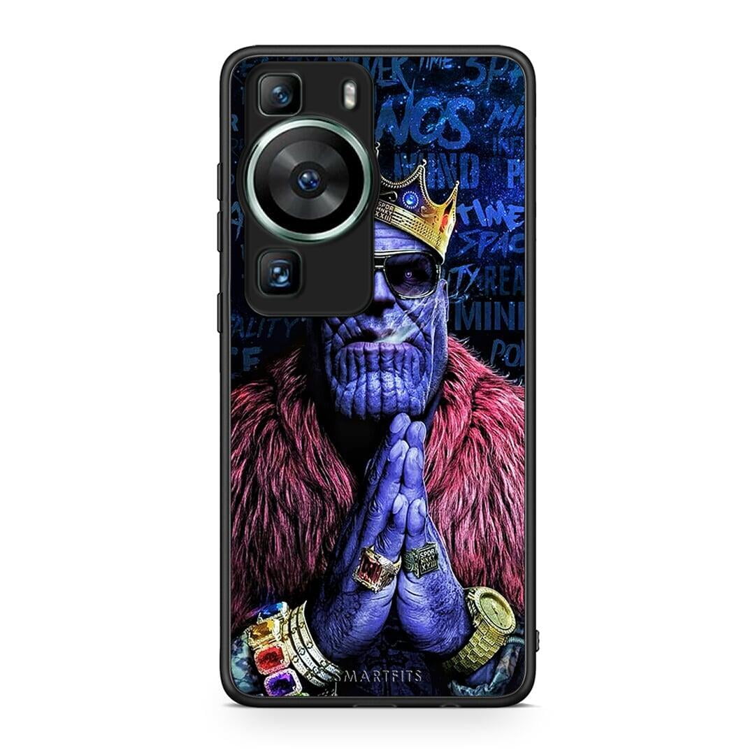 Θήκη Huawei P60 PopArt Thanos από τη Smartfits με σχέδιο στο πίσω μέρος και μαύρο περίβλημα | Huawei P60 PopArt Thanos Case with Colorful Back and Black Bezels