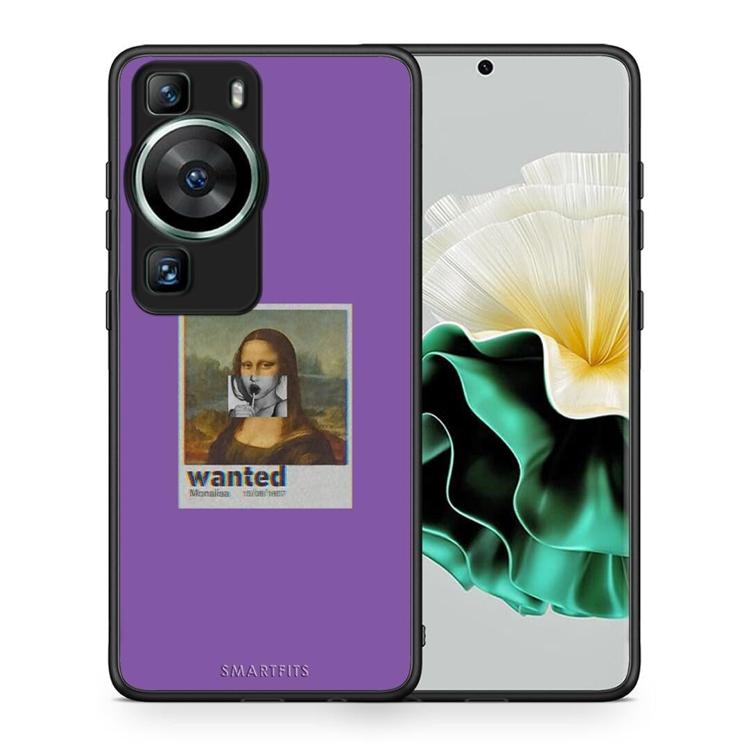 Θήκη Huawei P60 Popart Monalisa από τη Smartfits με σχέδιο στο πίσω μέρος και μαύρο περίβλημα | Huawei P60 Popart Monalisa Case with Colorful Back and Black Bezels