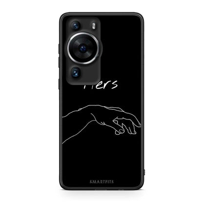 Θήκη Huawei P60 Pro Aesthetic Love 1 από τη Smartfits με σχέδιο στο πίσω μέρος και μαύρο περίβλημα | Huawei P60 Pro Aesthetic Love 1 Case with Colorful Back and Black Bezels