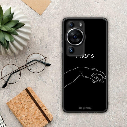 Θήκη Huawei P60 Pro Aesthetic Love 1 από τη Smartfits με σχέδιο στο πίσω μέρος και μαύρο περίβλημα | Huawei P60 Pro Aesthetic Love 1 Case with Colorful Back and Black Bezels