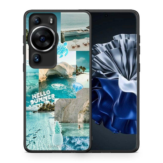 Θήκη Huawei P60 Pro Aesthetic Summer από τη Smartfits με σχέδιο στο πίσω μέρος και μαύρο περίβλημα | Huawei P60 Pro Aesthetic Summer Case with Colorful Back and Black Bezels