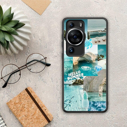 Θήκη Huawei P60 Pro Aesthetic Summer από τη Smartfits με σχέδιο στο πίσω μέρος και μαύρο περίβλημα | Huawei P60 Pro Aesthetic Summer Case with Colorful Back and Black Bezels