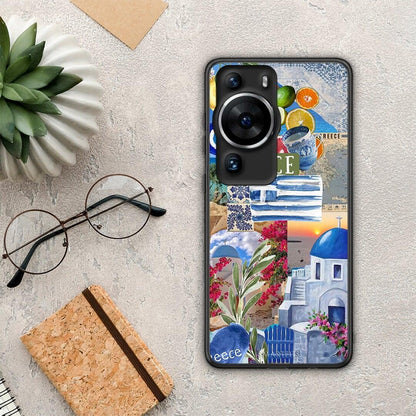 Θήκη Huawei P60 Pro All Greek από τη Smartfits με σχέδιο στο πίσω μέρος και μαύρο περίβλημα | Huawei P60 Pro All Greek Case with Colorful Back and Black Bezels