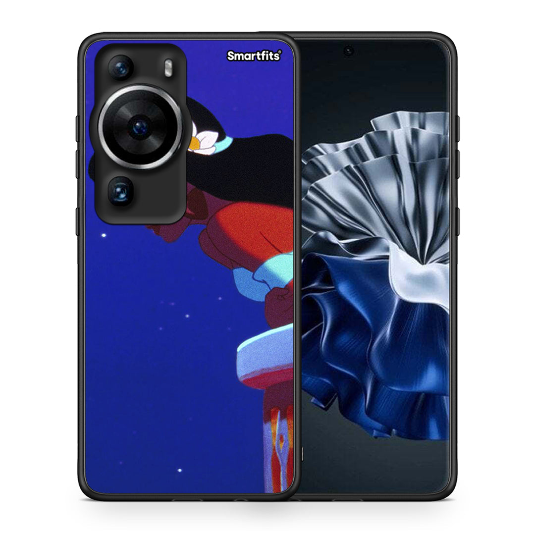 Θήκη Huawei P60 Pro Alladin And Jasmine Love 2 από τη Smartfits με σχέδιο στο πίσω μέρος και μαύρο περίβλημα | Huawei P60 Pro Alladin And Jasmine Love 2 Case with Colorful Back and Black Bezels