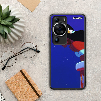 Θήκη Huawei P60 Pro Alladin And Jasmine Love 2 από τη Smartfits με σχέδιο στο πίσω μέρος και μαύρο περίβλημα | Huawei P60 Pro Alladin And Jasmine Love 2 Case with Colorful Back and Black Bezels