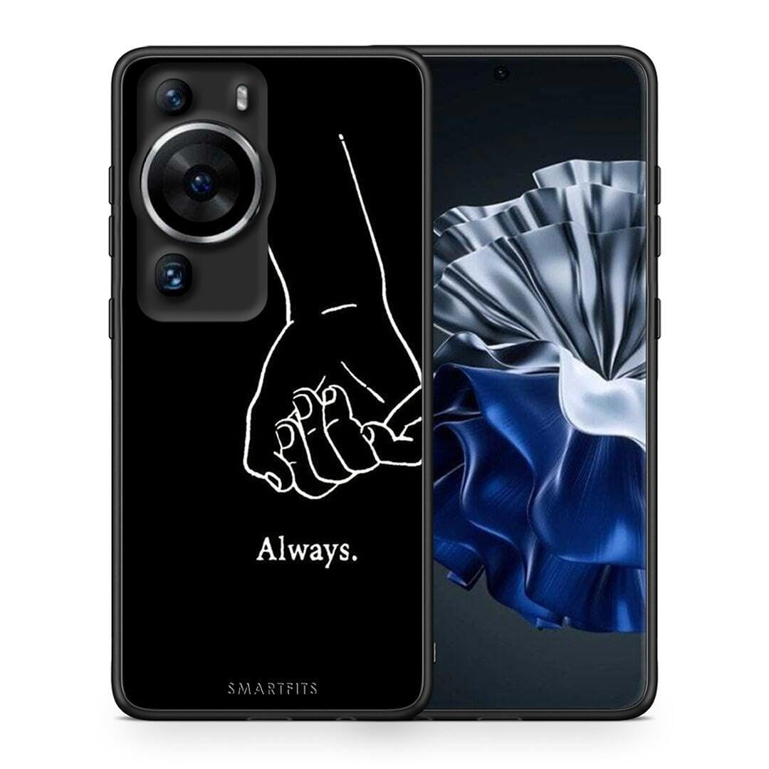 Θήκη Huawei P60 Pro Always & Forever 1 από τη Smartfits με σχέδιο στο πίσω μέρος και μαύρο περίβλημα | Huawei P60 Pro Always & Forever 1 Case with Colorful Back and Black Bezels