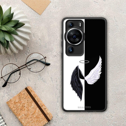 Θήκη Huawei P60 Pro Angels Demons από τη Smartfits με σχέδιο στο πίσω μέρος και μαύρο περίβλημα | Huawei P60 Pro Angels Demons Case with Colorful Back and Black Bezels