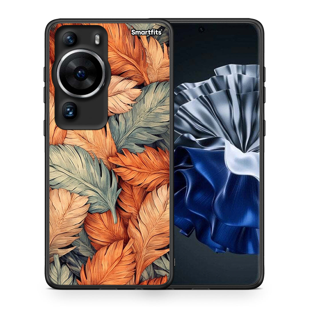 Θήκη Huawei P60 Pro Autumn Leaves από τη Smartfits με σχέδιο στο πίσω μέρος και μαύρο περίβλημα | Huawei P60 Pro Autumn Leaves Case with Colorful Back and Black Bezels