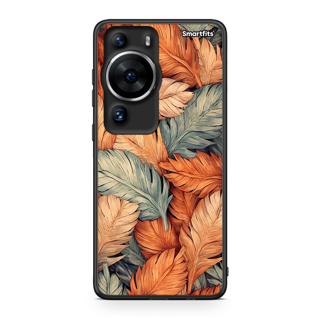 Θήκη Huawei P60 Pro Autumn Leaves από τη Smartfits με σχέδιο στο πίσω μέρος και μαύρο περίβλημα | Huawei P60 Pro Autumn Leaves Case with Colorful Back and Black Bezels