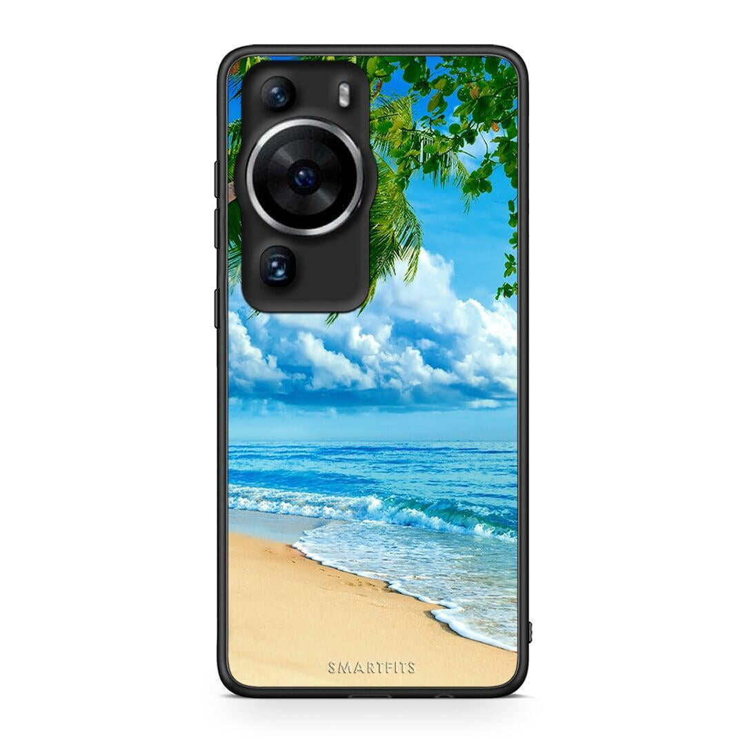 Θήκη Huawei P60 Pro Beautiful Beach από τη Smartfits με σχέδιο στο πίσω μέρος και μαύρο περίβλημα | Huawei P60 Pro Beautiful Beach Case with Colorful Back and Black Bezels