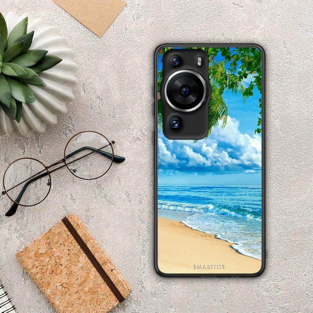 Θήκη Huawei P60 Pro Beautiful Beach από τη Smartfits με σχέδιο στο πίσω μέρος και μαύρο περίβλημα | Huawei P60 Pro Beautiful Beach Case with Colorful Back and Black Bezels