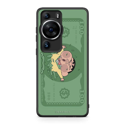 Θήκη Huawei P60 Pro Big Money από τη Smartfits με σχέδιο στο πίσω μέρος και μαύρο περίβλημα | Huawei P60 Pro Big Money Case with Colorful Back and Black Bezels