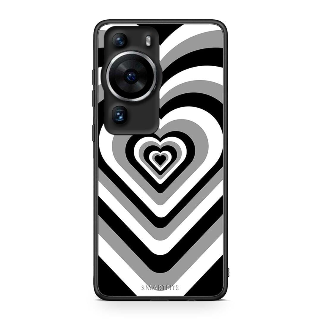 Θήκη Huawei P60 Pro Black Hearts από τη Smartfits με σχέδιο στο πίσω μέρος και μαύρο περίβλημα | Huawei P60 Pro Black Hearts Case with Colorful Back and Black Bezels