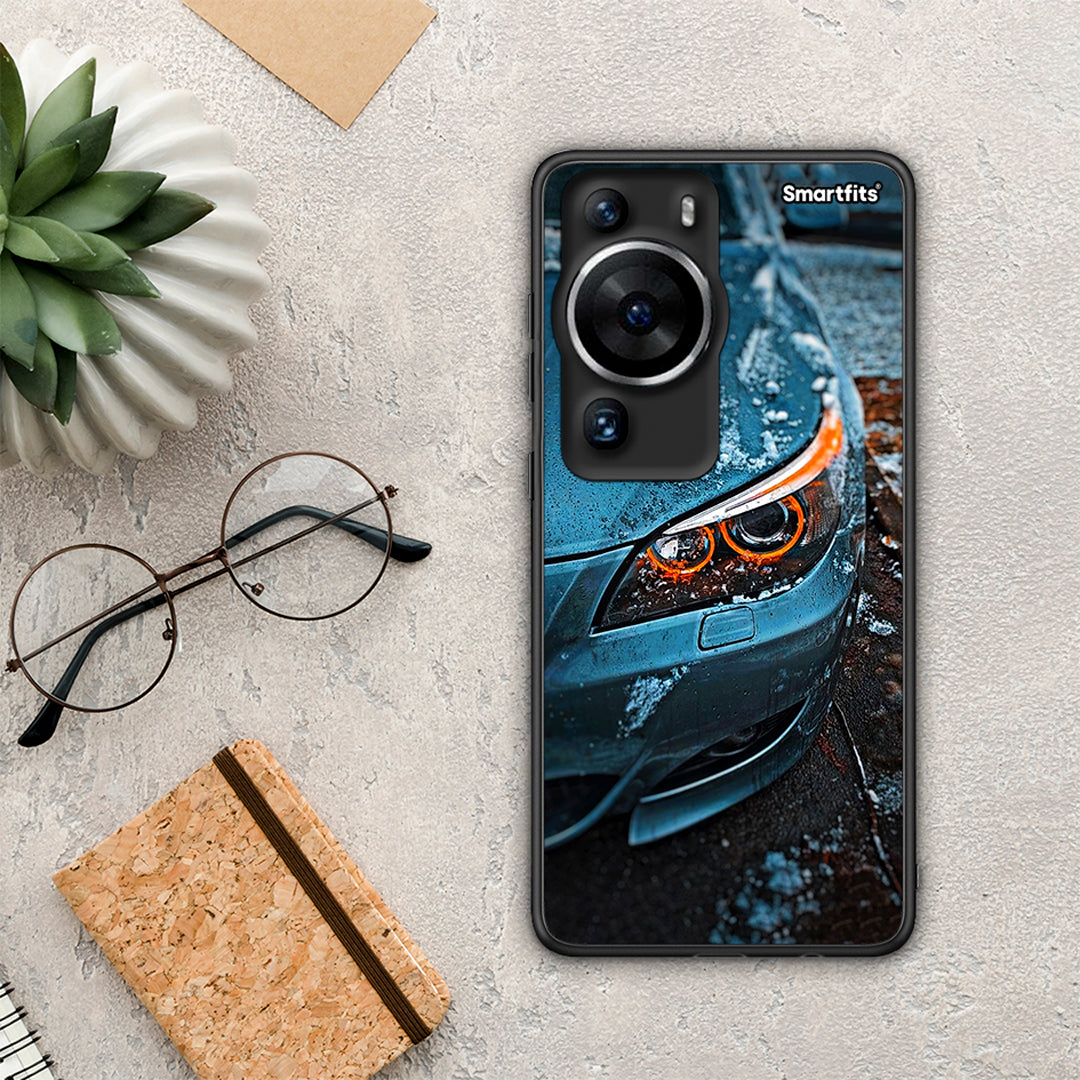 Θήκη Huawei P60 Pro Bmw E60 από τη Smartfits με σχέδιο στο πίσω μέρος και μαύρο περίβλημα | Huawei P60 Pro Bmw E60 Case with Colorful Back and Black Bezels