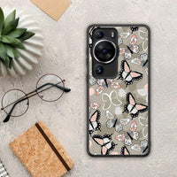 Thumbnail for Θήκη Huawei P60 Pro Boho Butterflies από τη Smartfits με σχέδιο στο πίσω μέρος και μαύρο περίβλημα | Huawei P60 Pro Boho Butterflies Case with Colorful Back and Black Bezels