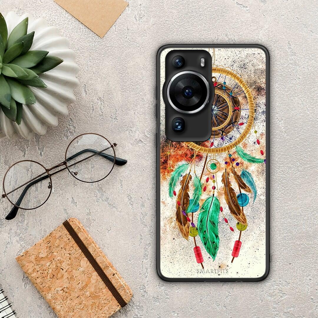 Θήκη Huawei P60 Pro Boho DreamCatcher από τη Smartfits με σχέδιο στο πίσω μέρος και μαύρο περίβλημα | Huawei P60 Pro Boho DreamCatcher Case with Colorful Back and Black Bezels