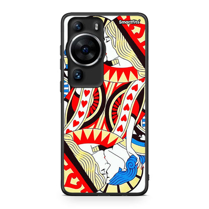 Θήκη Huawei P60 Pro Card Love από τη Smartfits με σχέδιο στο πίσω μέρος και μαύρο περίβλημα | Huawei P60 Pro Card Love Case with Colorful Back and Black Bezels