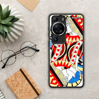 Thumbnail for Θήκη Huawei P60 Pro Card Love από τη Smartfits με σχέδιο στο πίσω μέρος και μαύρο περίβλημα | Huawei P60 Pro Card Love Case with Colorful Back and Black Bezels