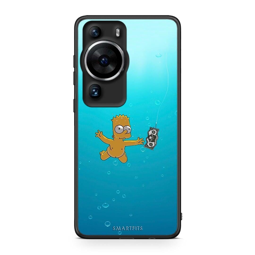 Θήκη Huawei P60 Pro Chasing Money από τη Smartfits με σχέδιο στο πίσω μέρος και μαύρο περίβλημα | Huawei P60 Pro Chasing Money Case with Colorful Back and Black Bezels