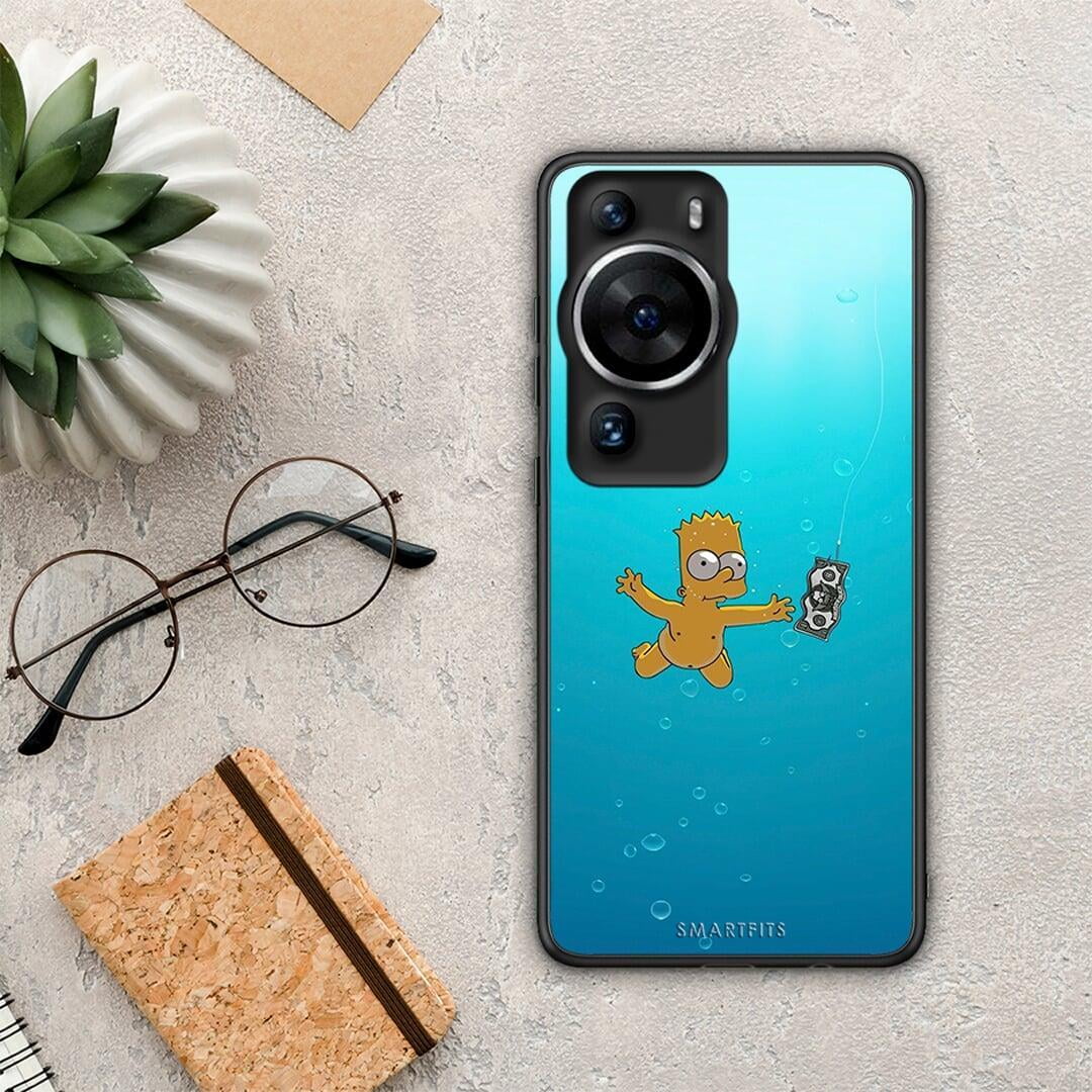 Θήκη Huawei P60 Pro Chasing Money από τη Smartfits με σχέδιο στο πίσω μέρος και μαύρο περίβλημα | Huawei P60 Pro Chasing Money Case with Colorful Back and Black Bezels