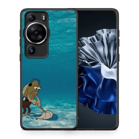 Θήκη Huawei P60 Pro Clean The Ocean από τη Smartfits με σχέδιο στο πίσω μέρος και μαύρο περίβλημα | Huawei P60 Pro Clean The Ocean Case with Colorful Back and Black Bezels