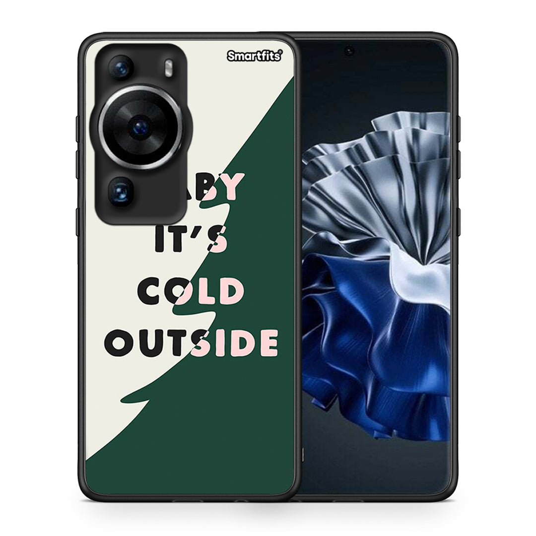 Θήκη Huawei P60 Pro Cold Outside από τη Smartfits με σχέδιο στο πίσω μέρος και μαύρο περίβλημα | Huawei P60 Pro Cold Outside Case with Colorful Back and Black Bezels