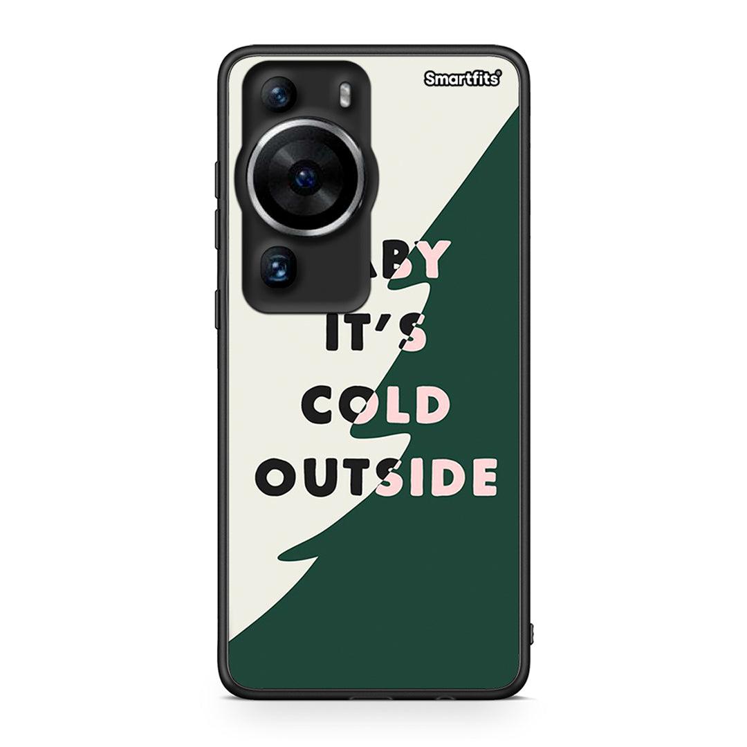 Θήκη Huawei P60 Pro Cold Outside από τη Smartfits με σχέδιο στο πίσω μέρος και μαύρο περίβλημα | Huawei P60 Pro Cold Outside Case with Colorful Back and Black Bezels