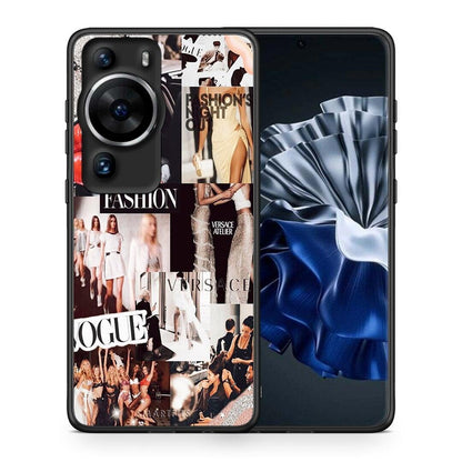 Θήκη Huawei P60 Pro Collage Fashion από τη Smartfits με σχέδιο στο πίσω μέρος και μαύρο περίβλημα | Huawei P60 Pro Collage Fashion Case with Colorful Back and Black Bezels