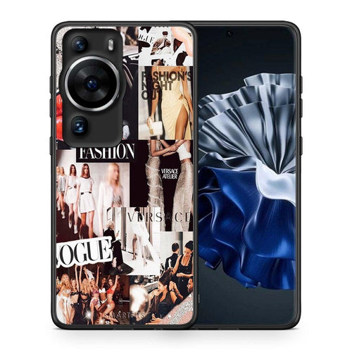 Θήκη Huawei P60 Pro Collage Fashion από τη Smartfits με σχέδιο στο πίσω μέρος και μαύρο περίβλημα | Huawei P60 Pro Collage Fashion Case with Colorful Back and Black Bezels