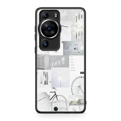 Θήκη Huawei P60 Pro Collage Make Me Wonder από τη Smartfits με σχέδιο στο πίσω μέρος και μαύρο περίβλημα | Huawei P60 Pro Collage Make Me Wonder Case with Colorful Back and Black Bezels