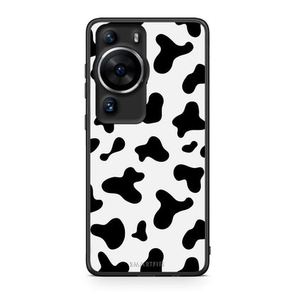 Θήκη Huawei P60 Pro Cow Print από τη Smartfits με σχέδιο στο πίσω μέρος και μαύρο περίβλημα | Huawei P60 Pro Cow Print Case with Colorful Back and Black Bezels